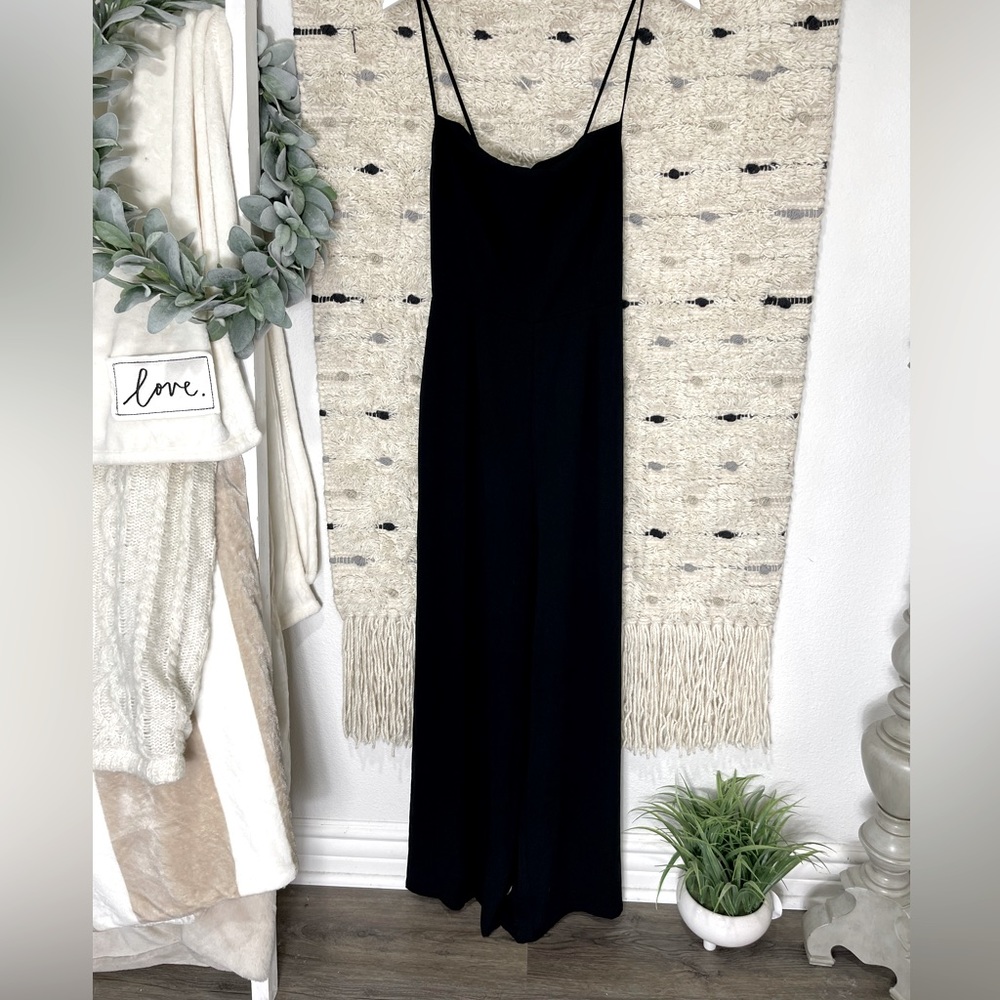 NWT open edit black camisole open back jumpsuit size S from Nordstrom